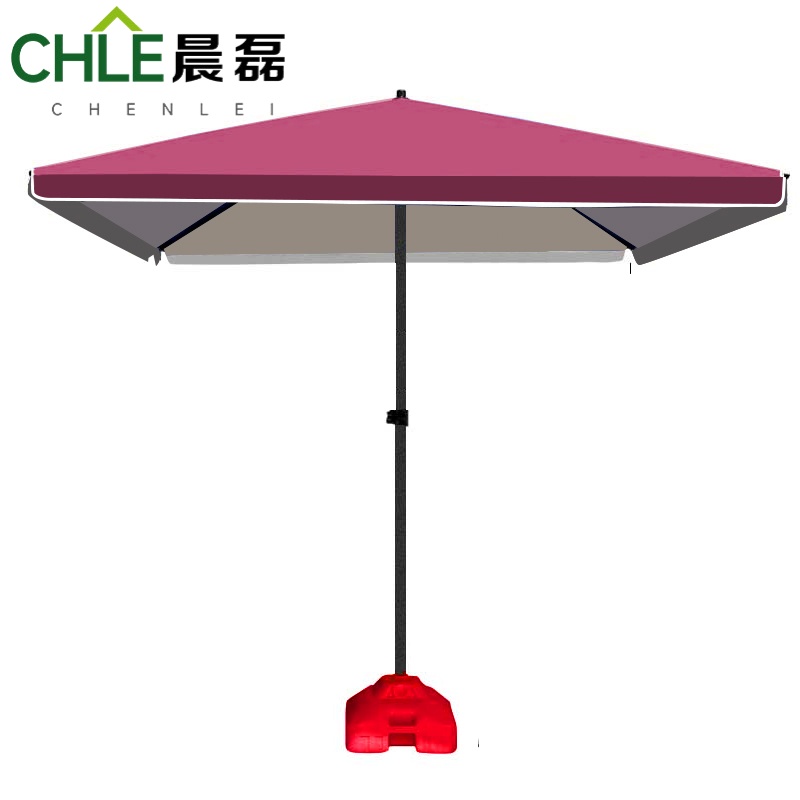 晨磊方伞红色+底座/个高清大图