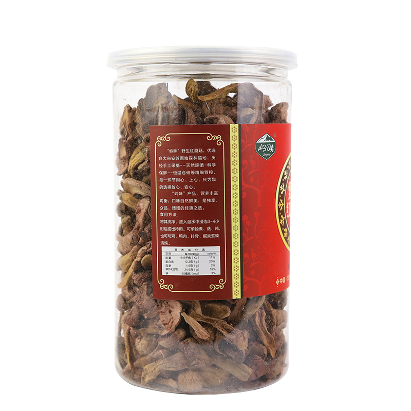 岭味 山珍干货 野生红蘑菇150g