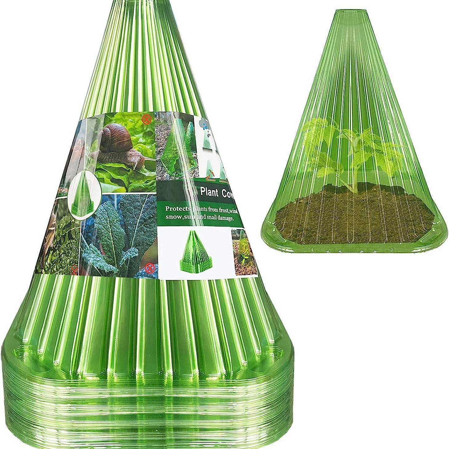 植物钟罩育苗盘植物透明保护罩超大号植物育苗罩通用-植物钟罩;【5个桩】高清大图