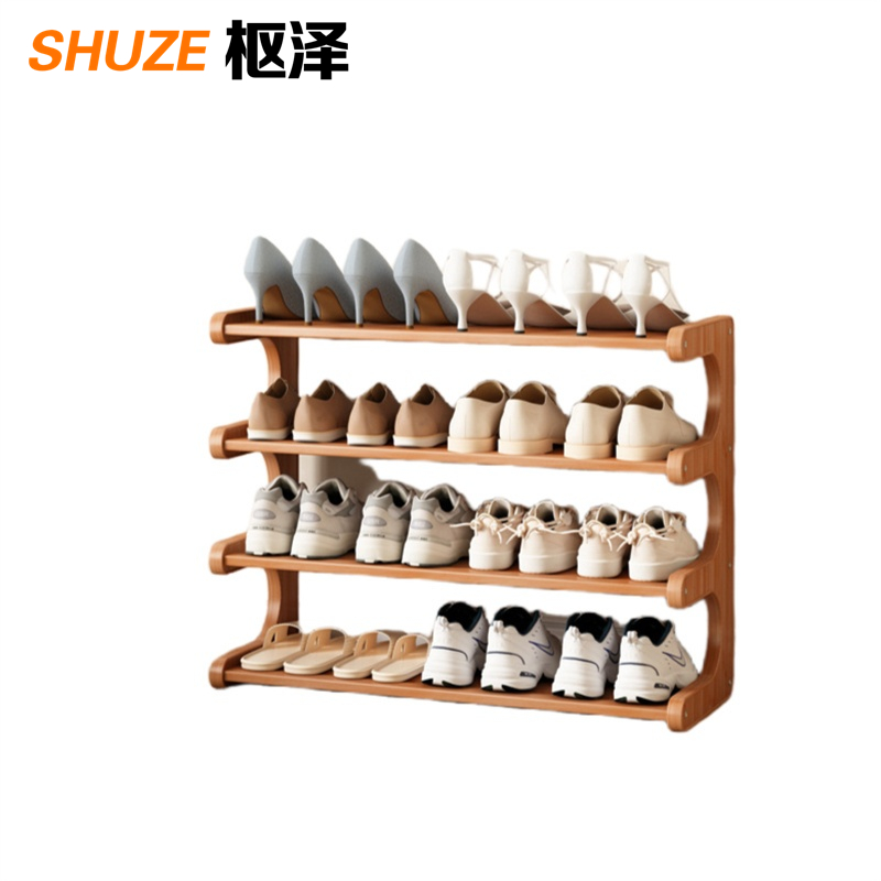 枢泽 鞋架 木质鞋架 四层 个高清大图