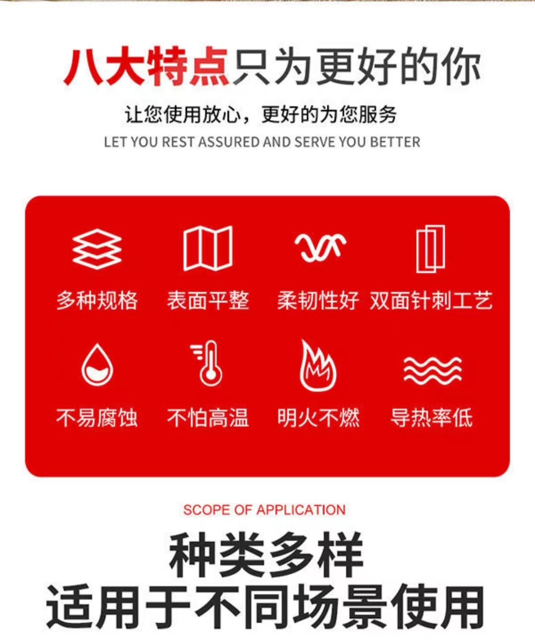 硅酸铝陶瓷纤维毯隔热防火材料 61CM宽*2M长*1CM厚高清大图