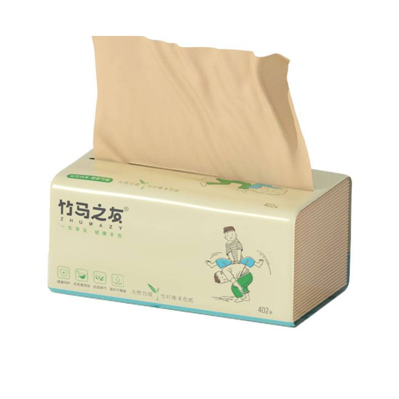 竹马之友竹纤维本色抽纸402张*4包/提*5提 20包/箱 箱