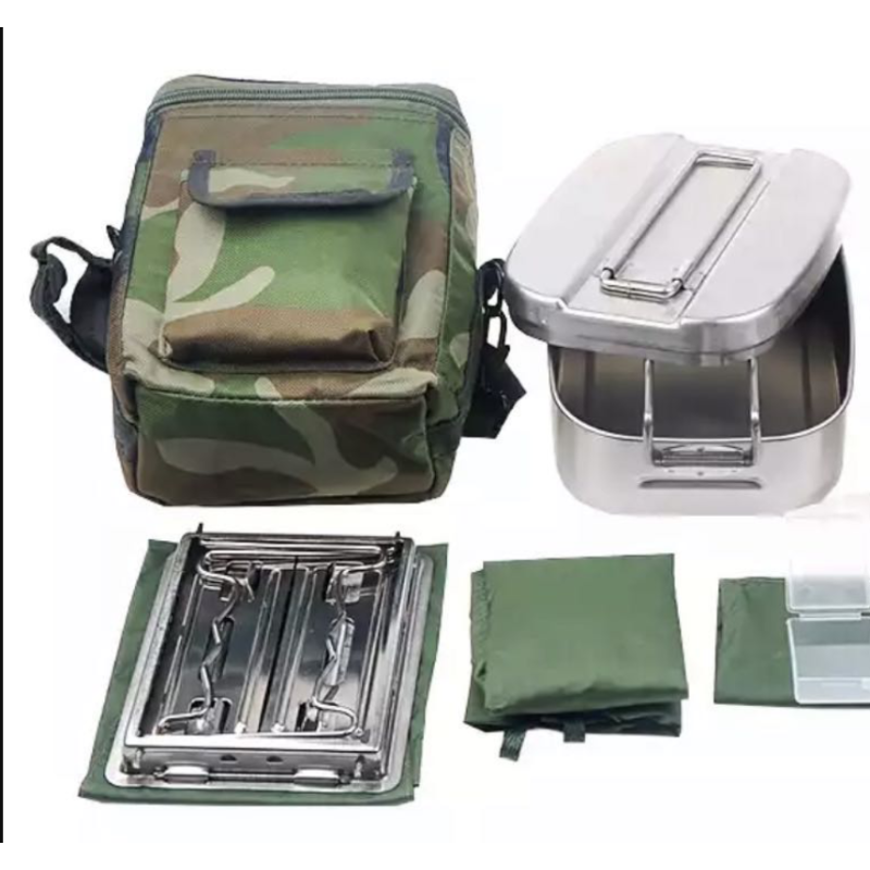 企购优品 05式单兵饭盒餐具单兵炊具组合套装
