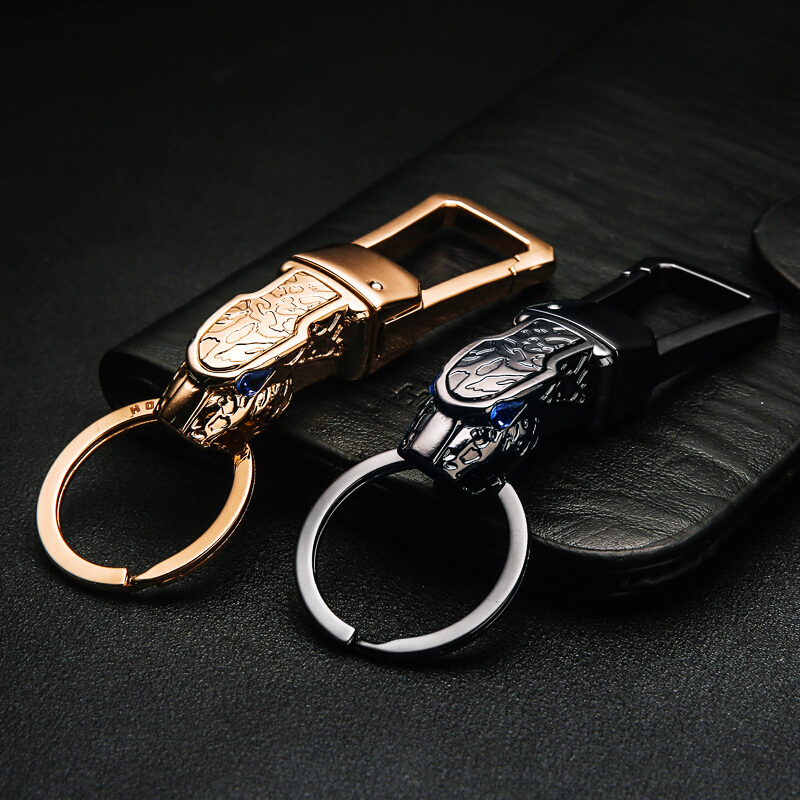 适用于豹子钥匙链男汽车钥匙扣男士腰挂创意车钥匙挂件汽车钥匙挂件