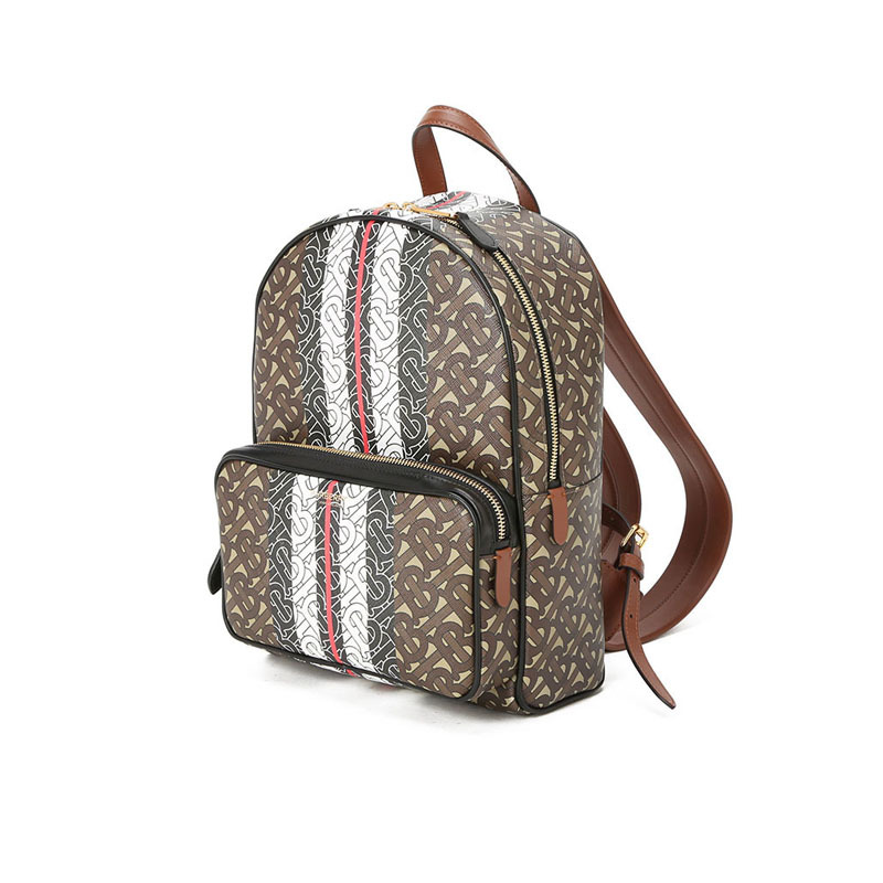 预订 BURBERRY 博柏利 TB LOGO TB专属标识 条纹相拼 双肩包8019346