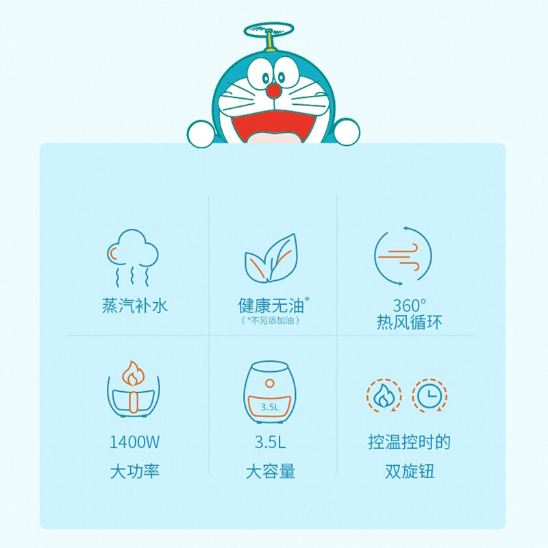 苏泊尔(SUPOR)空气炸锅大容量家用多功能无油烟电炸锅煎炸锅薯条机无油低脂油炸食品健康 [苏泊尔]