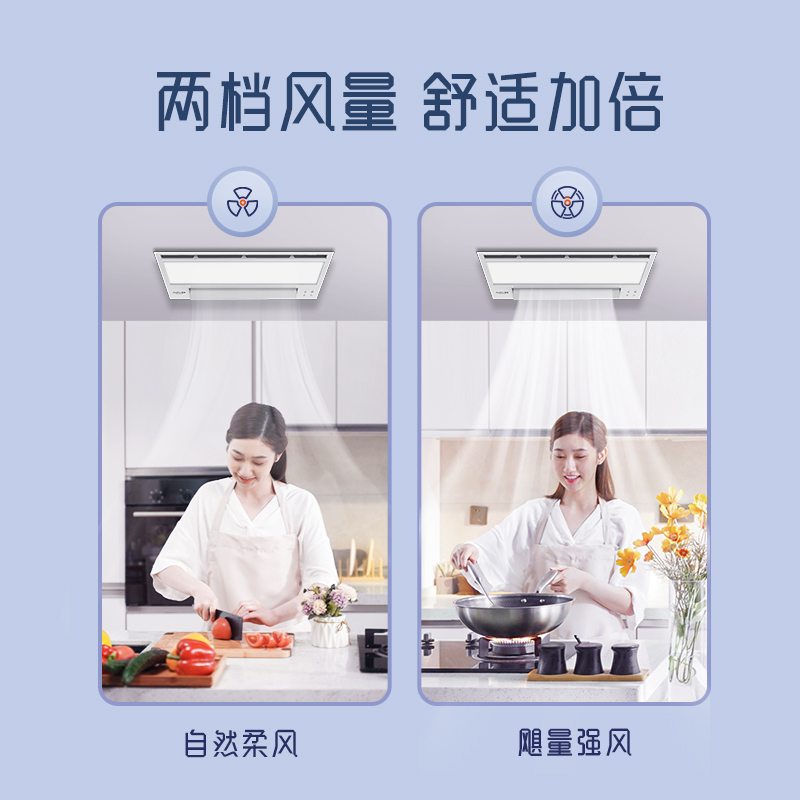 奥普(AUPU)凉霸F166遥控凉霸厨房吹风扇 照明吹风一体 负离子净化
