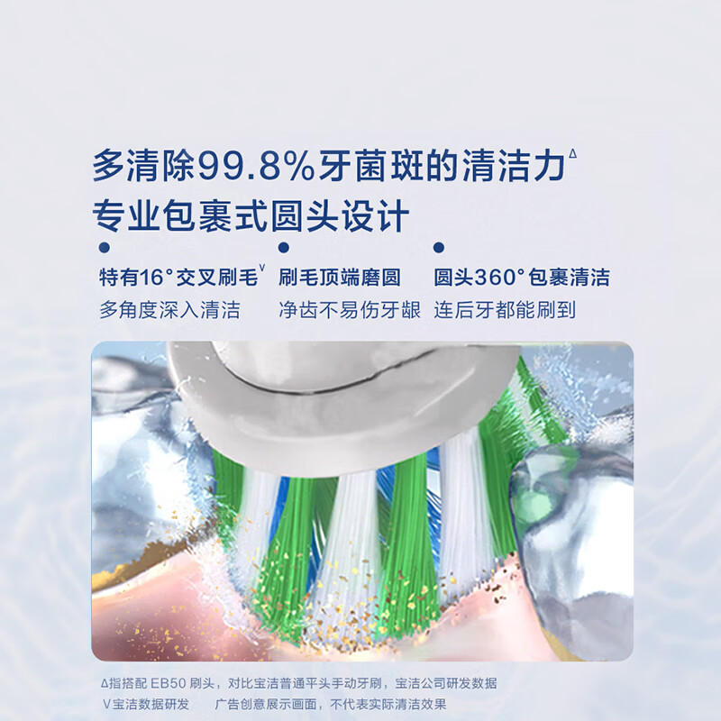 欧乐B(Oral-B)成人电动牙刷男士刷3D声波圆头Pro系列深度清洁牙龈按摩 ProUltra 马卡龙粉高清大图