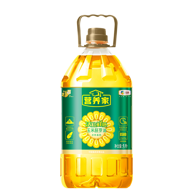 福临门 营养家活粒鲜胚 玉米胚芽油5L*3桶高清大图
