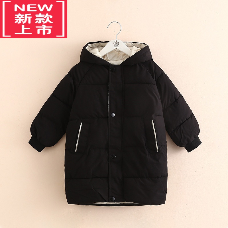 可莉允女童棉服冬季中长款2022男童加厚连帽棉袄洋气xn-0067A
