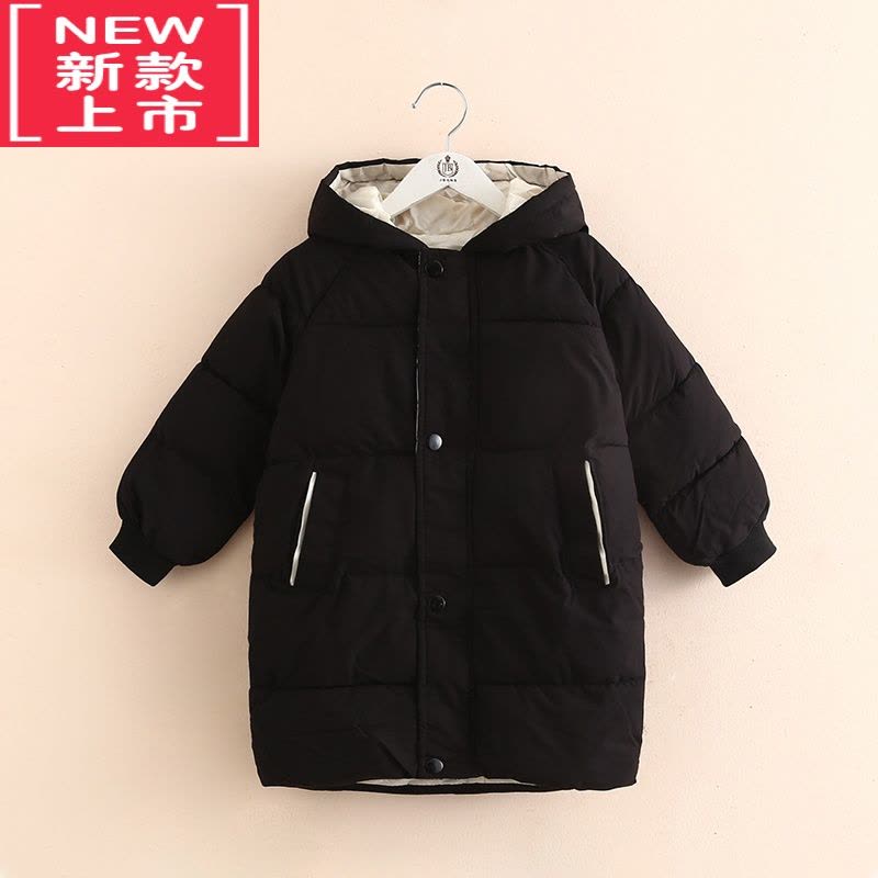 可莉允女童棉服冬季中长款2022男童加厚连帽棉袄洋气xn-0067A图片