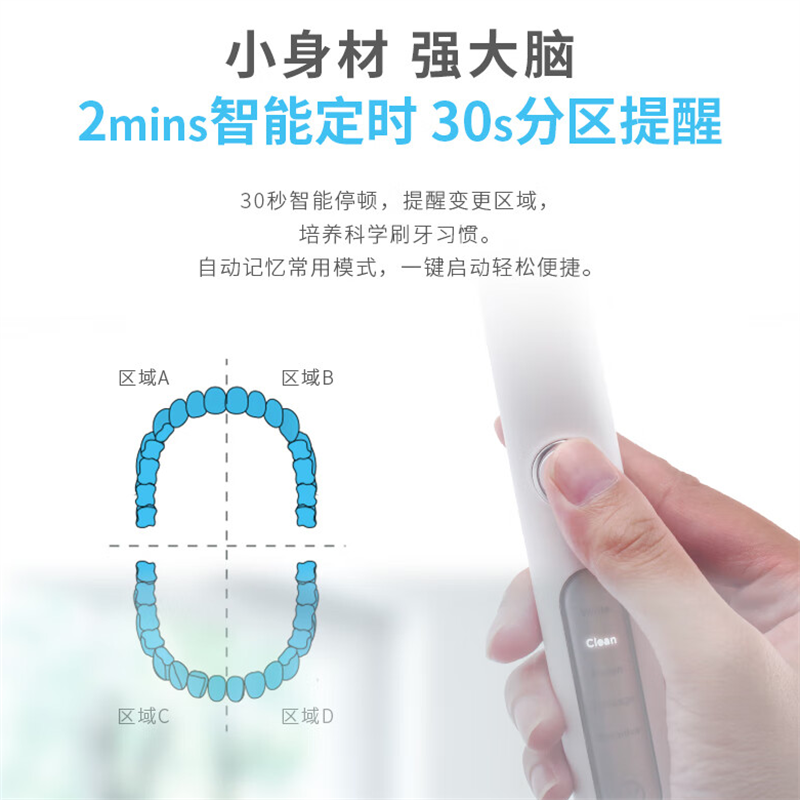西屋(WESTINGHOUSE)成人声波电动牙刷震动式充电牙刷电动牙刷WT-501W高清大图