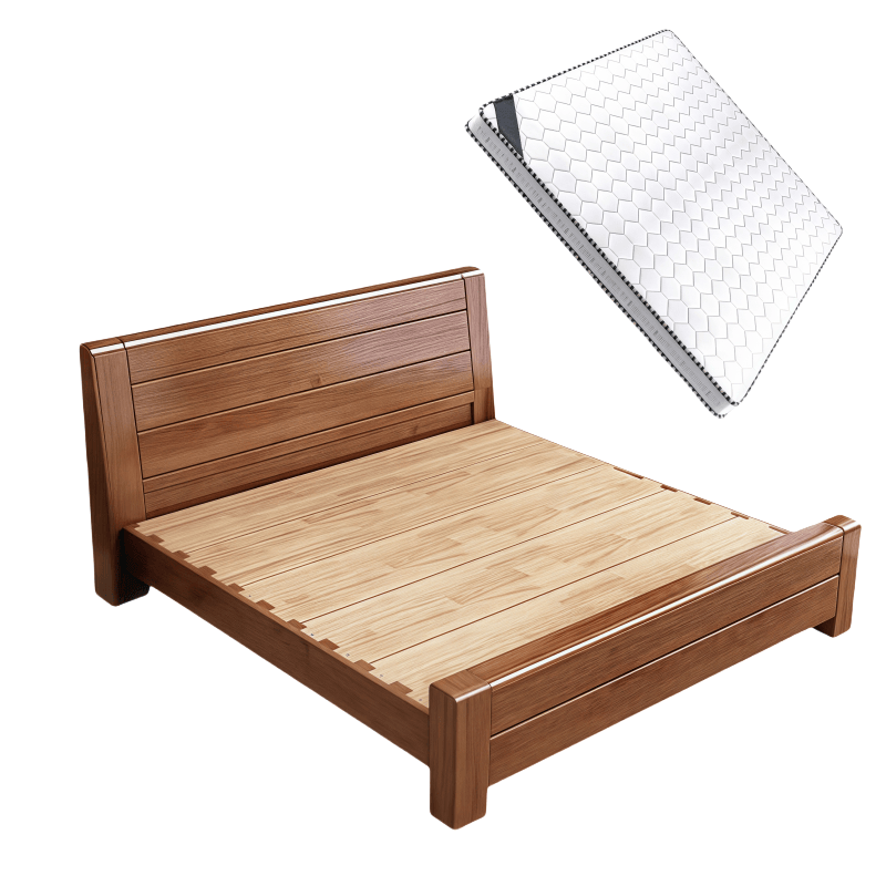 鑫木樽单人床+床垫1.5米套高清大图