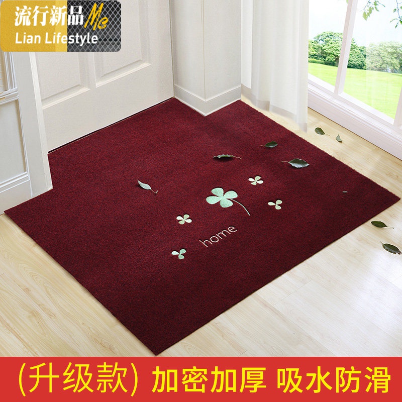 进地垫垫家用入户口卧室厨房卫生间吸水脚垫防滑垫地毯定制 三维工匠 深红home 80*120cm