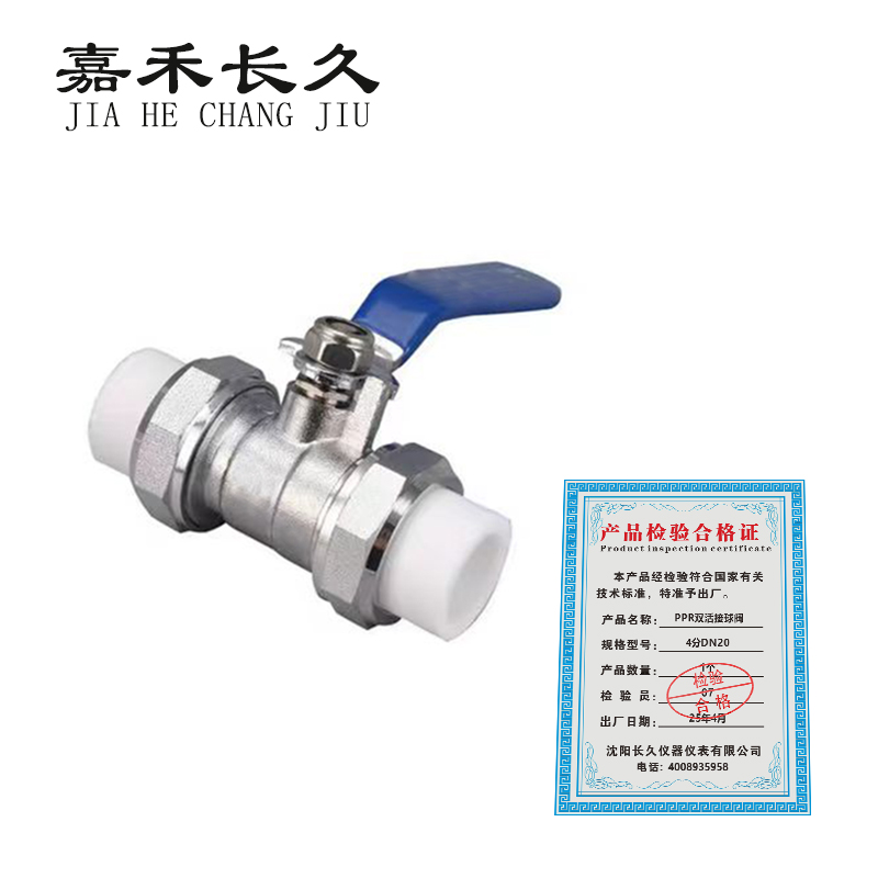 嘉禾长久 PPR双活接球阀 个高清大图