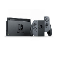 NINTENDO任天堂 SWITCH 游戏机 NS 掌上便携游戏机 港版单机标配-黑色主机灰色手柄