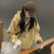 毛呢外套女2023新款黄色牛角扣大衣秋冬季加厚小个子韩系温柔风衣