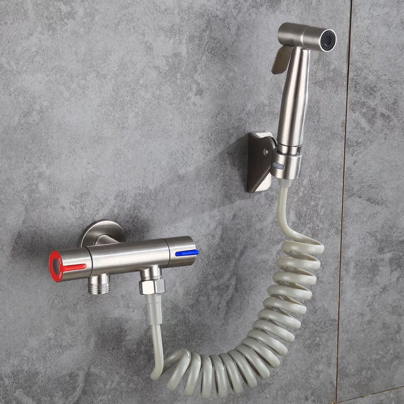 厂家直销马桶伴侣304角阀水龙头一进二出不锈钢分水器 双控双用