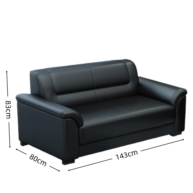 智叶舟办公沙发双人位143*80*83cm张高清大图