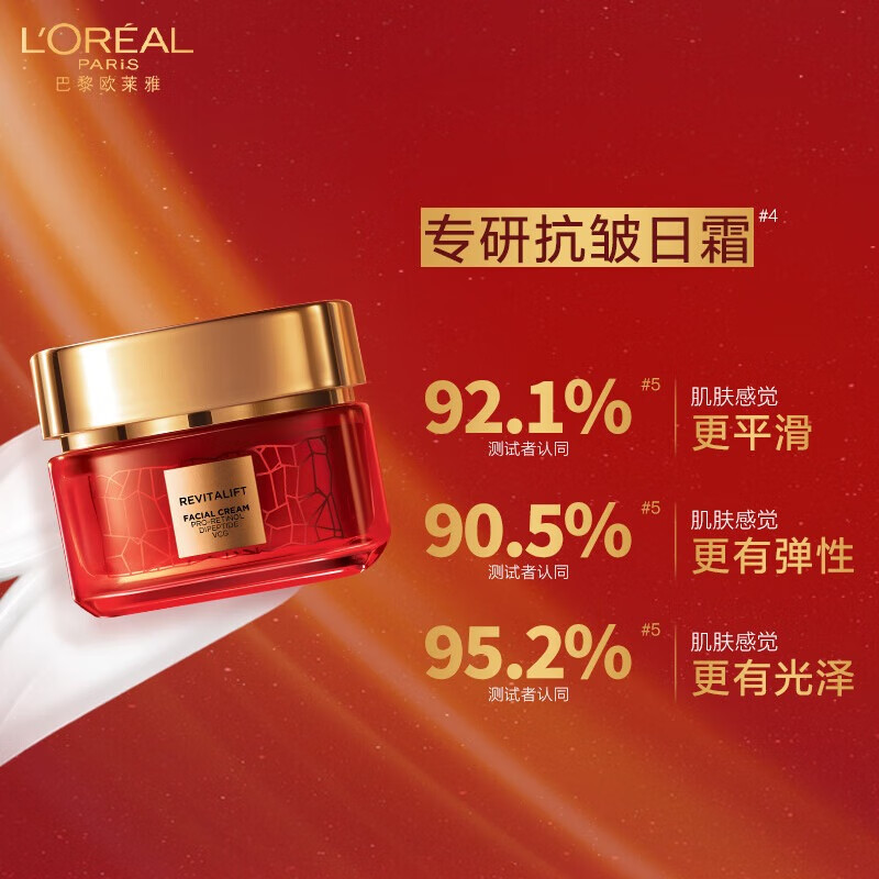 欧莱雅复颜日霜50ml限量版视黄醇抗皱紧致补水保湿面霜护肤品七夕礼物高清大图