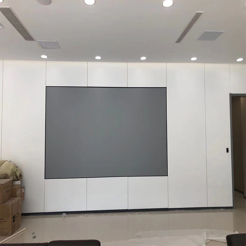 华视 HS-1123 幕布黑晶长焦抗光画框幕150寸 16:9