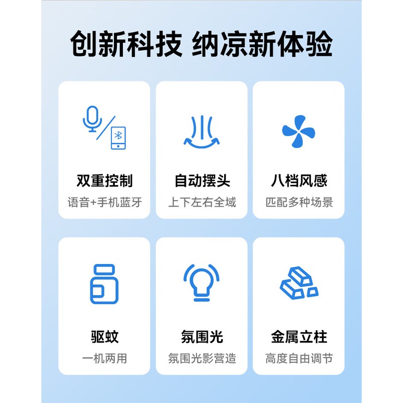 艾贝丽Abereve AI语音智能循环扇(驱蚊款) ABL-FSZ94高清大图