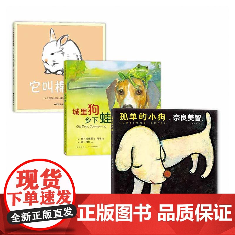 艺术大师“奇迹友谊”绘本三部曲:遇见你真好 孤单的小狗 城里狗,乡下蛙 它叫棉花糖 爱心树高清大图
