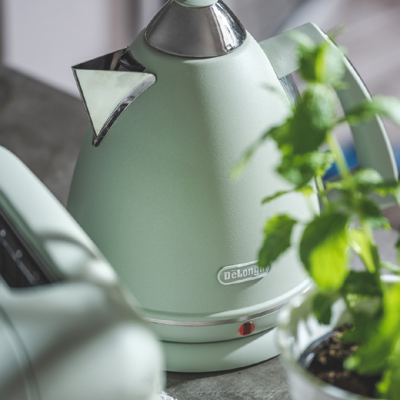 Delonghi/德龙 电水壶 意大利花园系列 304不锈钢 1.7L家用 磨砂哑光 电热水瓶 KBX2016 薄荷绿