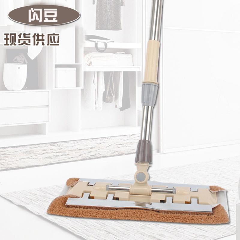 旋转拖把 珊瑚绒平板拖把 不锈钢创意木地板伸缩拖把
