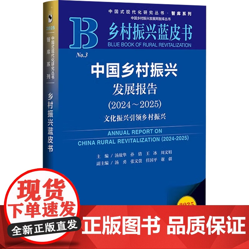 中国乡村振兴发展报告 文化振兴引领乡村振兴 汤放华 主编 经济高清大图