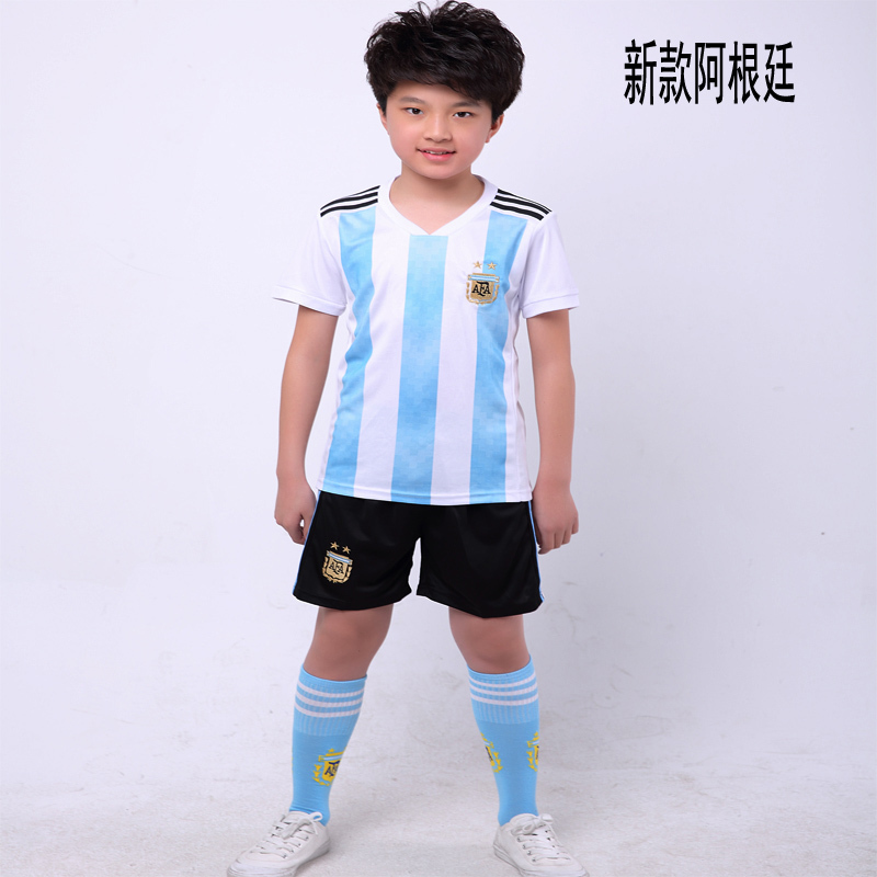 儿童足球服套装阿根廷球衣中国巴西足球训练服