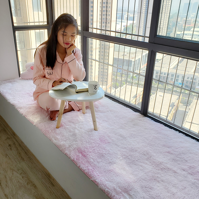 美帮汇长毛绒飘窗垫卧室装饰窗台垫四季通用毛毛垫子阳台坐垫定做