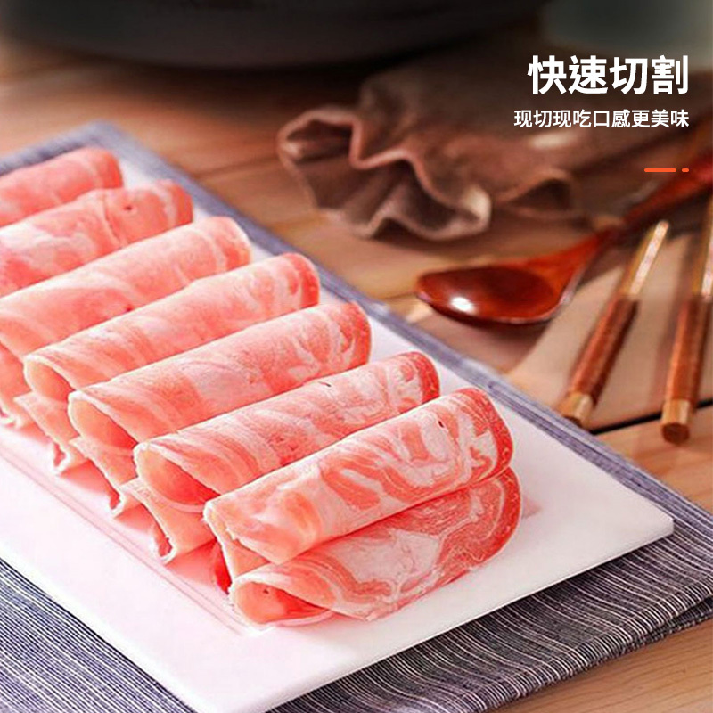 羊肉卷切片机切肉片机家用冻肉切片机器时光旧巷手动刨肉机切冻肉小型_切片机原装刀片2把冻肉袋30个