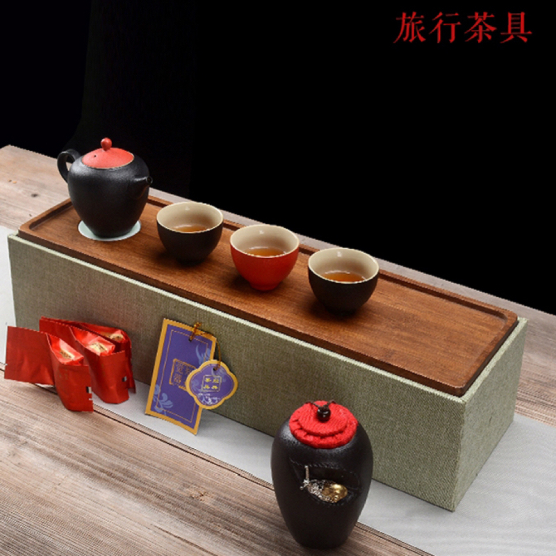 知者覺器 金镶玉中国红系列功夫茶具套装