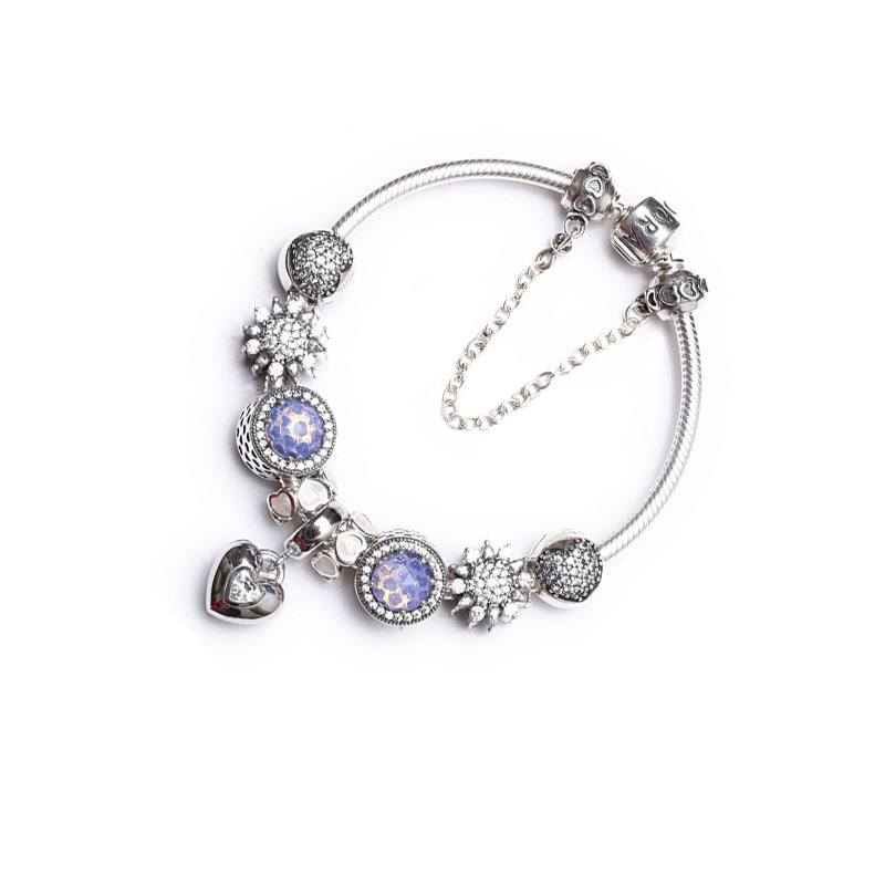 pandora潘多拉经典复古手链女士手镯925银手链串珠成品套装套组17