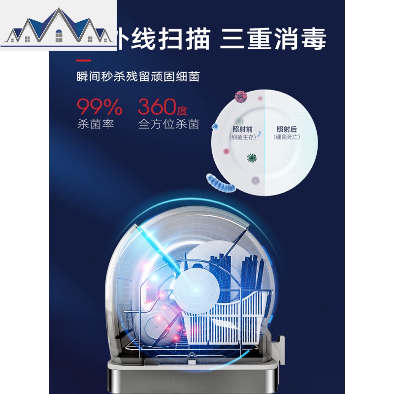 厨房消毒碗柜筷子收纳盒带盖碗架沥水架 放碗碟不锈钢晾碗置物架 三维工匠高清大图
