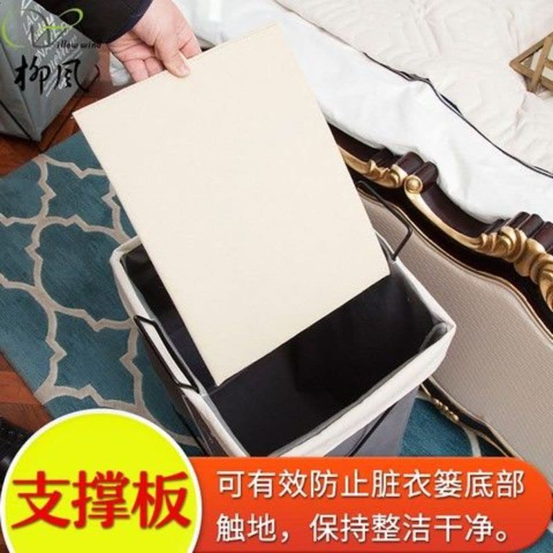 脏玩具收纳筐北欧布艺衣服折叠脏衣桶简约家用篮洗衣脏衣篮篓脏家 粉红色图片