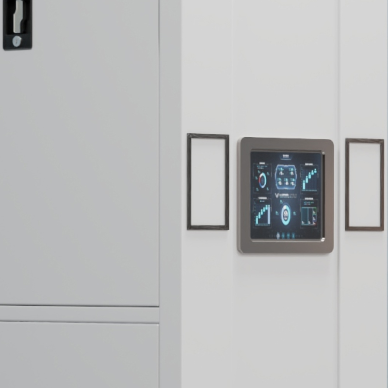 臻远 ZY-MJJA-19 智能密集架移动式档案柜钢制轨道智能密集柜 通双节 一列五组高清大图