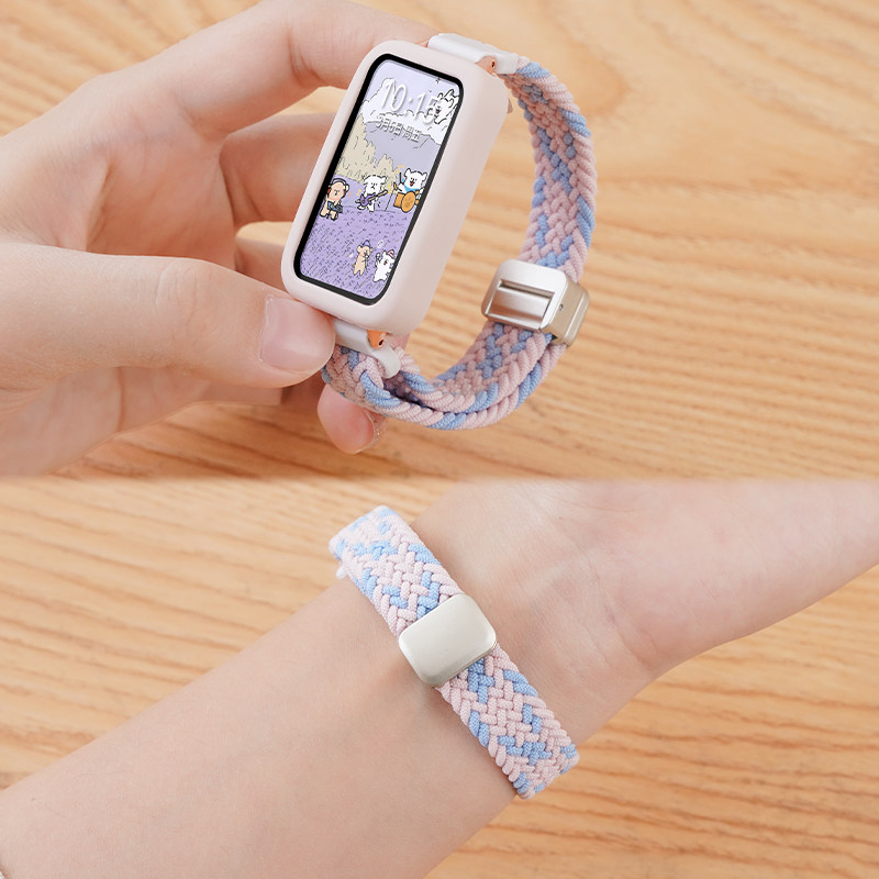 适用小天才电话手表表带Z10/Z9可爱挂脖Z11新款Z8Z7S保护套3139B 粉蓝 r9