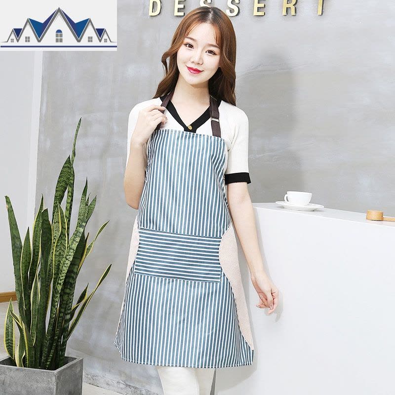 可擦手围裙可爱日系家用厨房工作服男个性时尚防水防油罩衣女大人 三维工匠图片