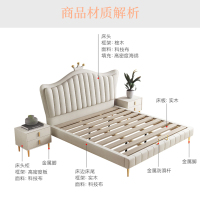 兰秀家居 科技布儿童床双人床男孩女孩云朵风公主床现代简约小户型高箱家具