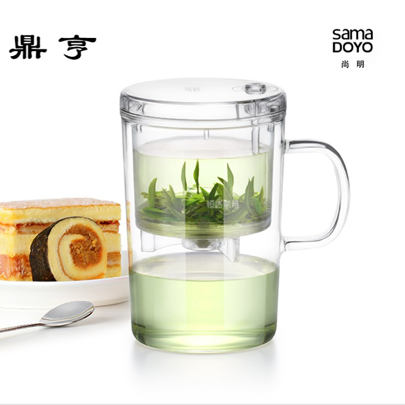 鼎亨飘逸杯耐热玻璃茶壶茶具带过滤泡茶杯水杯玻璃杯S&#39;007/S&#39;001