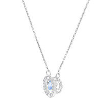 施华洛世奇(SWAROVSKI) 蓝色跳动的心水晶项链 女士 人造水晶 送恋人5279425