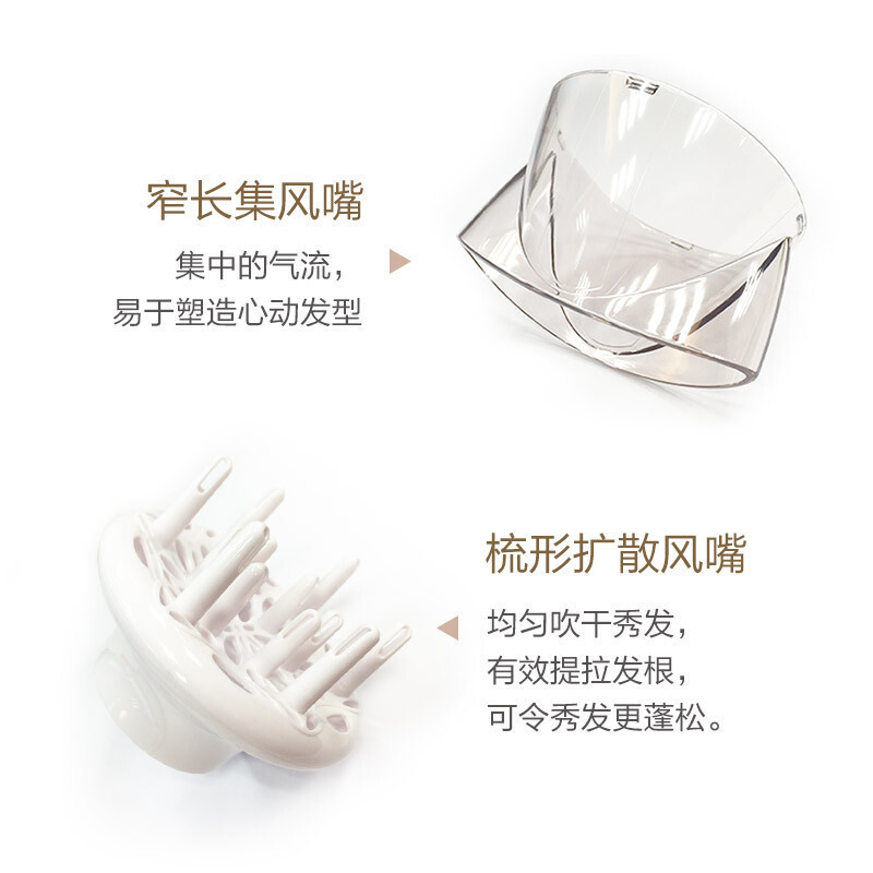 飞利浦(Philips)电吹风大功率 家用恒温护发吹风机 1600W功率 负离子护发 可折叠手柄 6档风速 HP8203