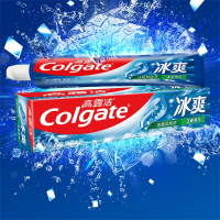 高露洁冰爽牙膏三重薄荷120g*4支/盒 (单位:盒)