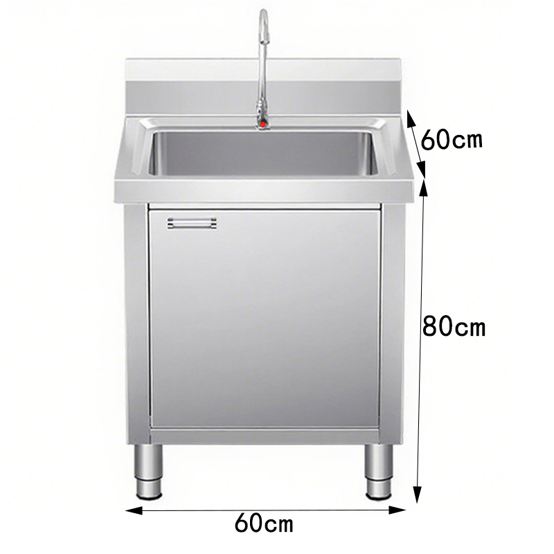 悦兴诚不锈钢水池柜60*60*80cm台
