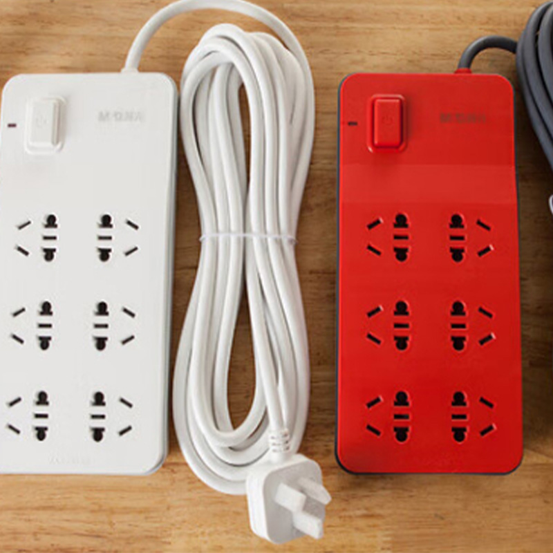 晨光插座六位5米表面平整光滑时尚款AEA98653(颜色随机)高清大图