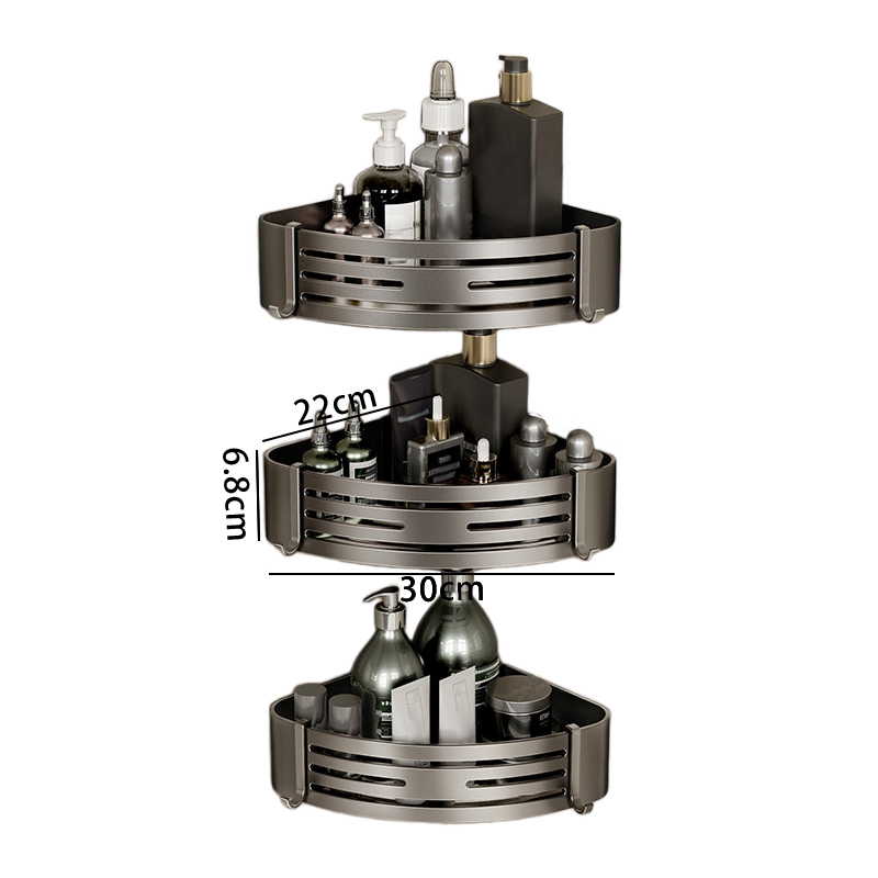 豫汉迎三角四方毛巾架 三角置物架三层个