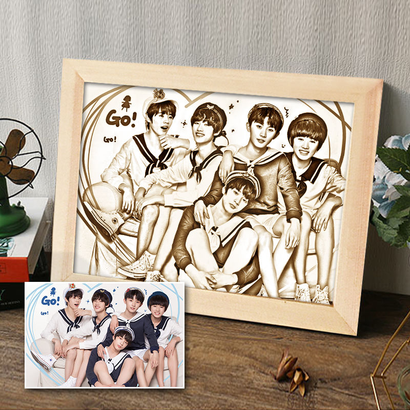 tnt时代少年团宋亚轩刘耀文马嘉祺丁程鑫贺峻霖严浩翔周边木刻画 组合