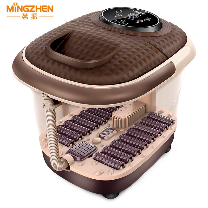 茗振电子 足浴盆 MZ-999M足浴盆按摩洗脚盆足浴器复合式凸点按摩红光照射便携提手温热泡脚桶 电加热足疗泡脚盆